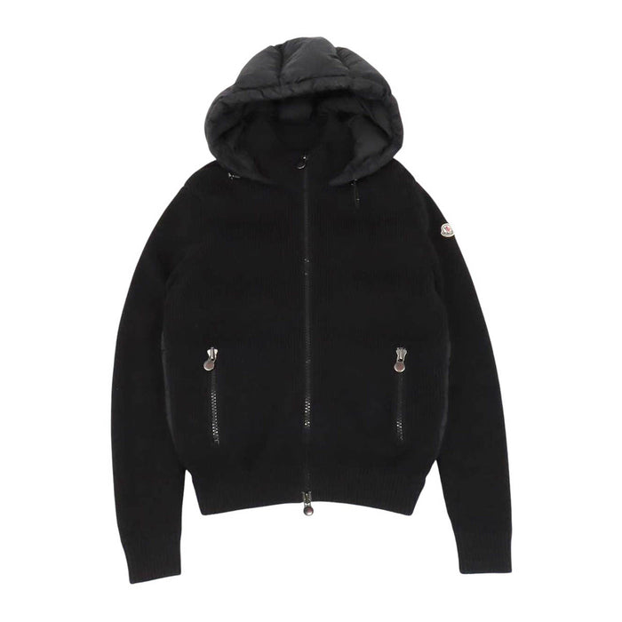 MONCLER 
Marione Tricott patch nylon wool-blend 
MAGLIONE knit-paneled down jacket