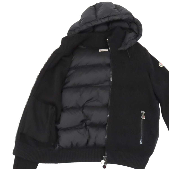 MONCLER 
Marione Tricott patch nylon wool-blend 
MAGLIONE knit-paneled down jacket