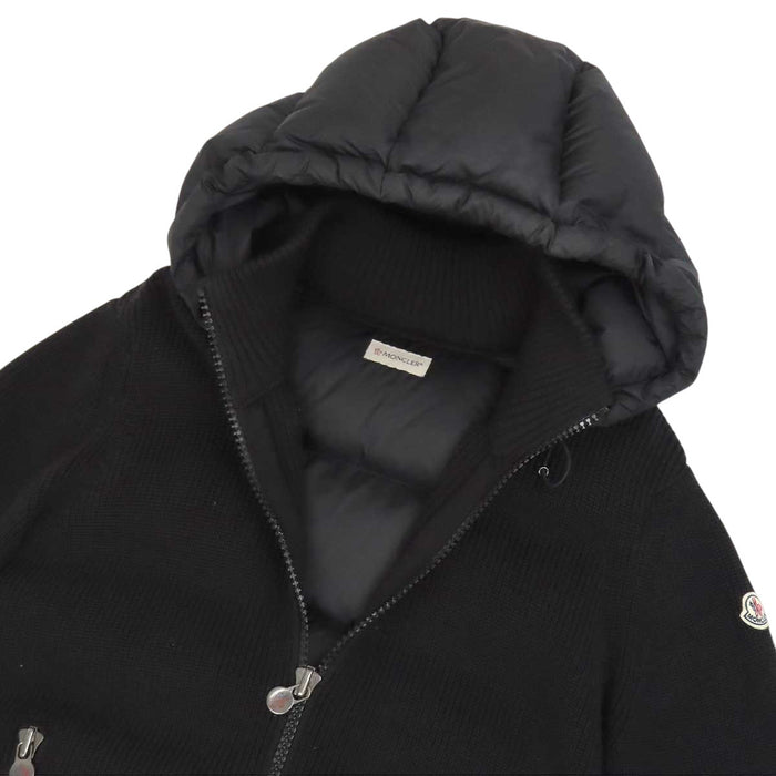 MONCLER 
Marione Tricott patch nylon wool-blend 
MAGLIONE knit-paneled down jacket