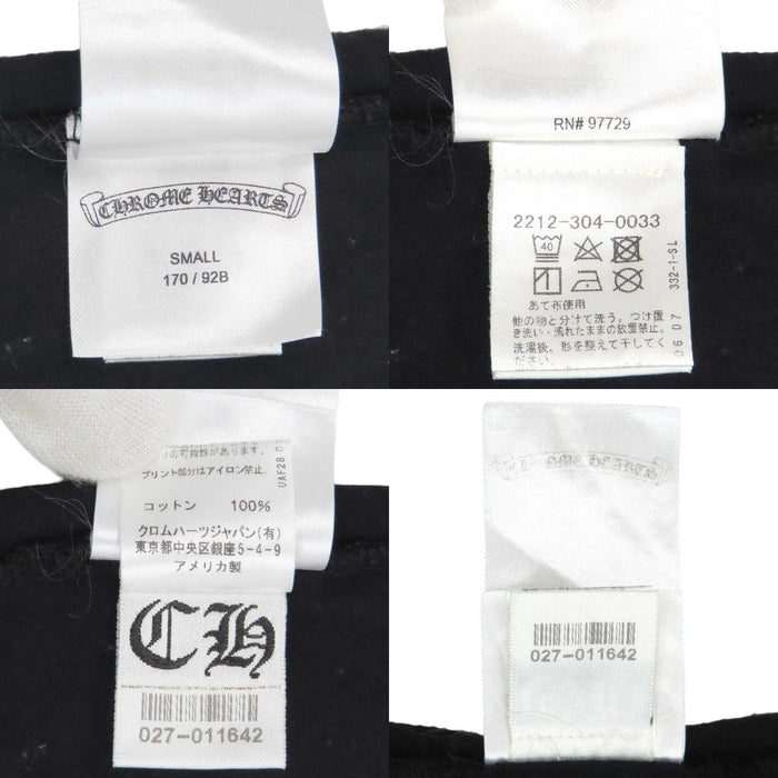CHROME HEARTS 
CH コットン クルーネック 
スクロールラベル 袖ロゴ ロングスリーブ Tシャツ