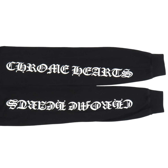 CHROME HEARTS 
CH コットン クルーネック 
スクロールラベル 袖ロゴ ロングスリーブ Tシャツ