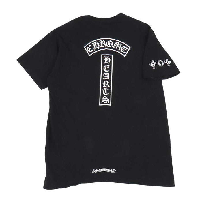 CHROME HEARTS 
CH T-BAR スクロールラベル バックプリント クルーネック 
Tバー ホースシュー 半袖 Tシャツ
