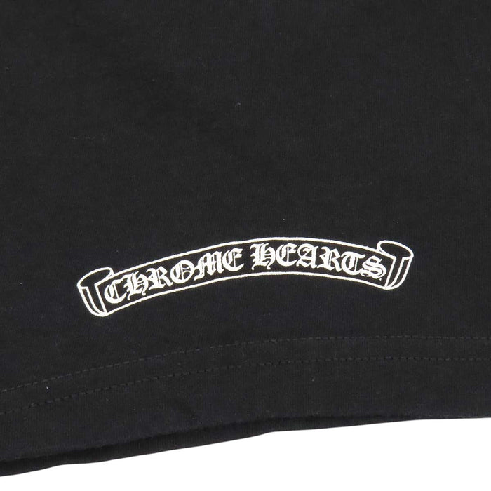 CHROME HEARTS 
CH T-BAR スクロールラベル バックプリント クルーネック 
Tバー ホースシュー 半袖 Tシャツ