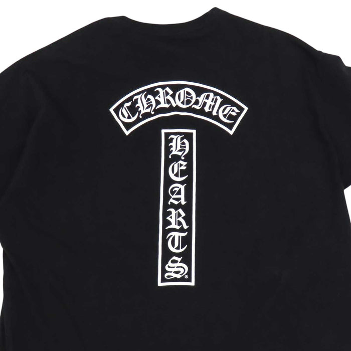 CHROME HEARTS 
CH T-BAR スクロールラベル バックプリント クルーネック 
Tバー ホースシュー 半袖 Tシャツ