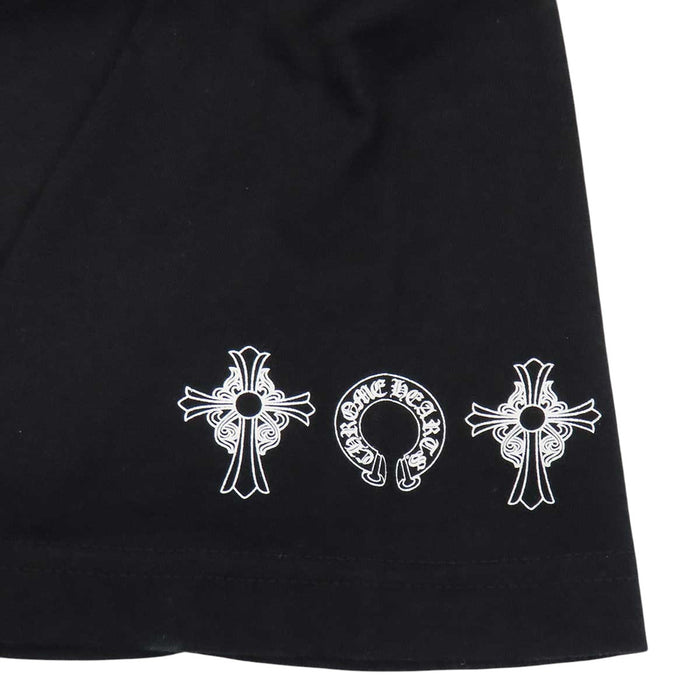 CHROME HEARTS 
CH T-BAR スクロールラベル バックプリント クルーネック 
Tバー ホースシュー 半袖 Tシャツ