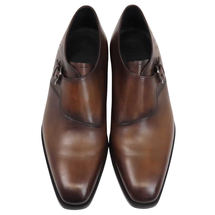 Berluti 
ロゴ スクリット モンクストラップ 
スカーズ デムジュール レザーシューズ カリグラフィ