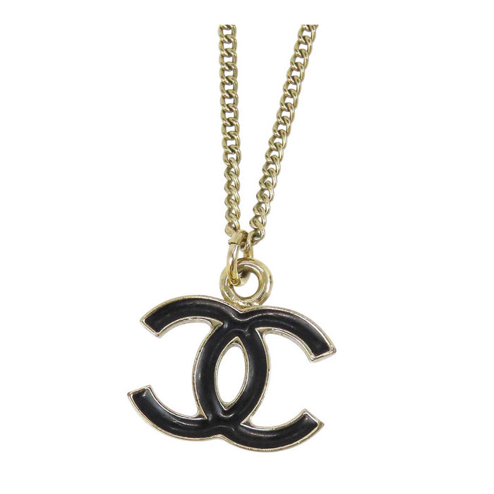 CHANEL 
COCO CC Logo Gold-Tone Metal 06V 
Coco Mark Necklace