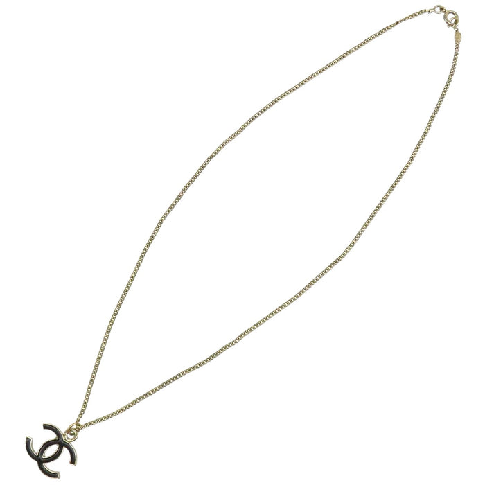 CHANEL 
COCO CC Logo Gold-Tone Metal 06V 
Coco Mark Necklace