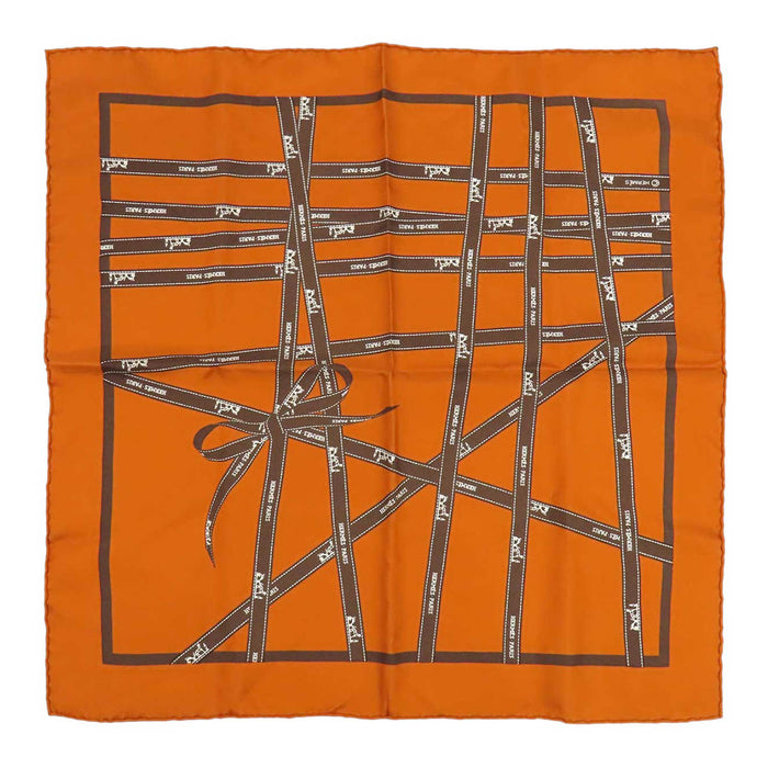 HERMES 
Bolduc Silk Petit Carré 
Carré 45 Bolduc Scarf