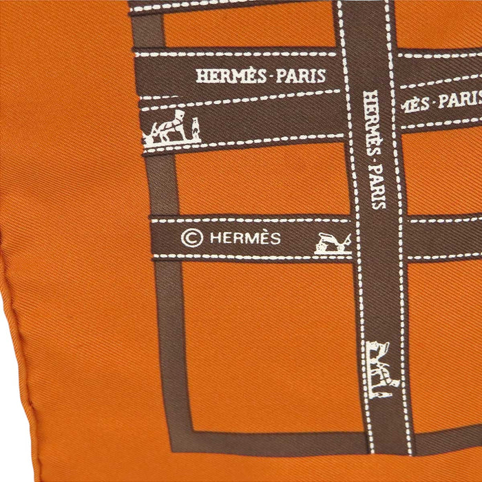 HERMES 
Bolduc Silk Petit Carré 
Carré 45 Bolduc Scarf