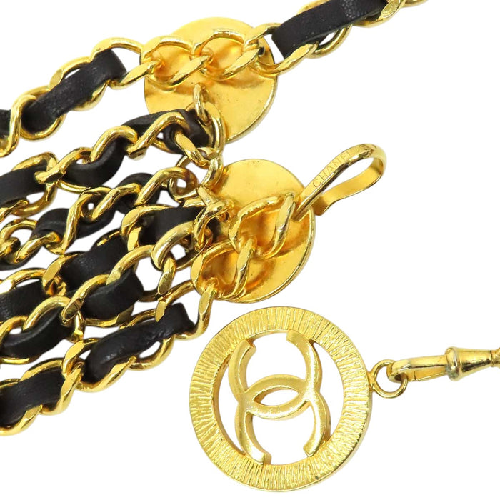 CHANEL 
COCO CC Logo Gold-Tone Metal 1984 
Coco Mark Vintage Chain Belt