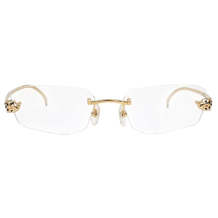 CARTIER 
Rectangle Leopard 
Panthère Rimless Eyewear