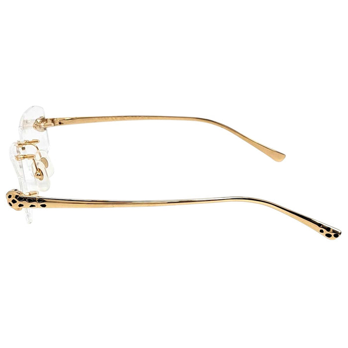 CARTIER 
Rectangle Leopard 
Panthère Rimless Eyewear