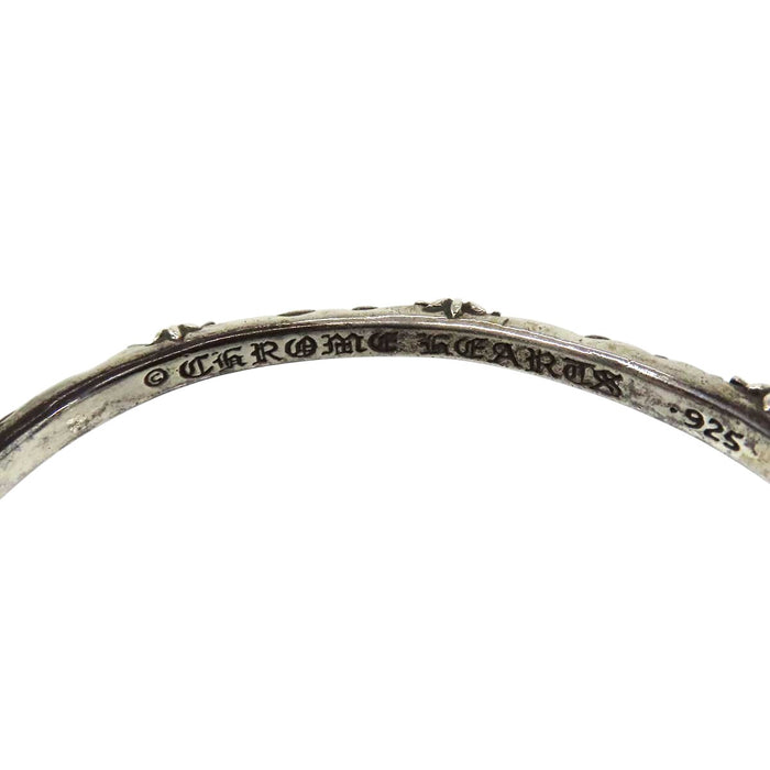 CHROME HEARTS 
CH BANGLE SBT Silver Engraved 1998 
SBT Band Bangle
