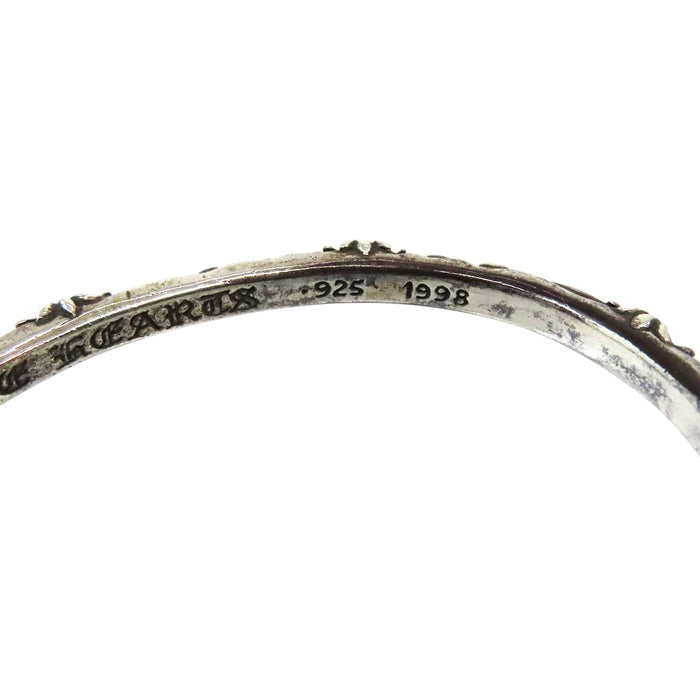 CHROME HEARTS 
CH BANGLE SBT Silver Engraved 1998 
SBT Band Bangle