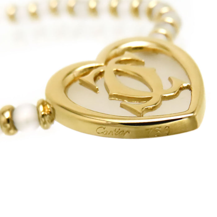 CARTIER 
Cドゥ カルティエ ロッククリスタル ハート ネックレス