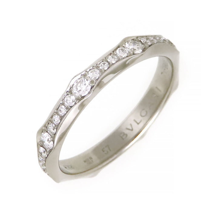 BVLGARI 
Infinito Wedding Band Ring with Diamonds
