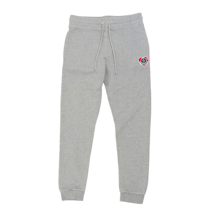 MONCLER 
Fabriqué en 2024, pantalon de jogging en coton 
avec cœur, écusson logo et logo