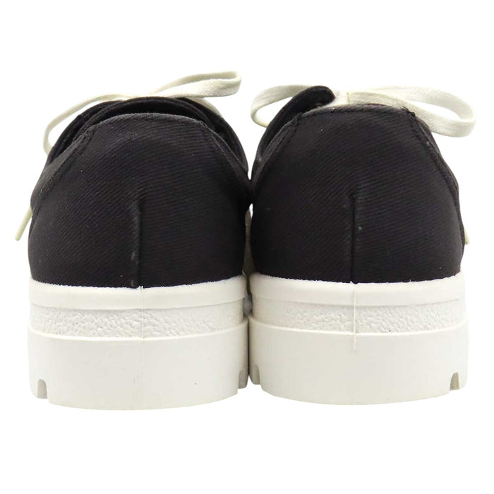 CHANEL 
COCO CC Logo Embroidered Lace-Up 
Coco Mark Canvas Sneakers