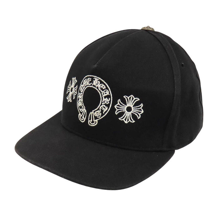 CHROME HEARTS 
クロスボール CHプラス スクロールラベル ロゴ 刺繍 コットン 
ホースシュー CHプラス ベースボール キャップ