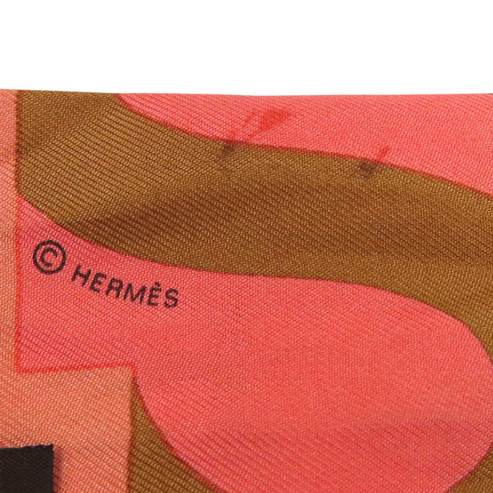 HERMES 
ロゴ シルク 
ツイリー Capitales キャピタルズ スカーフ