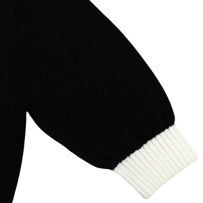 PRADA 
ロゴ 刺繍 Vネック 
クロップド コットン カーディガン
