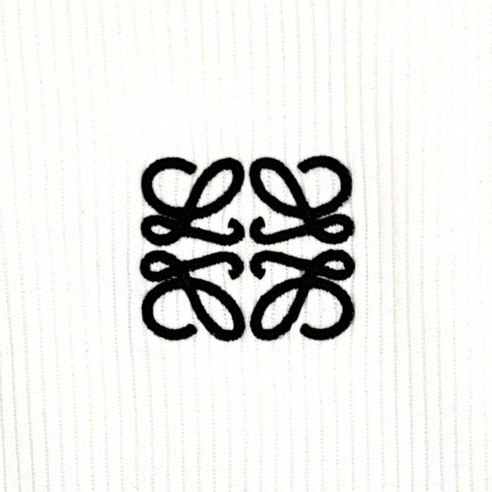 LOEWE 
ロゴ刺繍 リブ コットン 
アナグラム エンブロイダリー ロングスリーブ Tシャツ