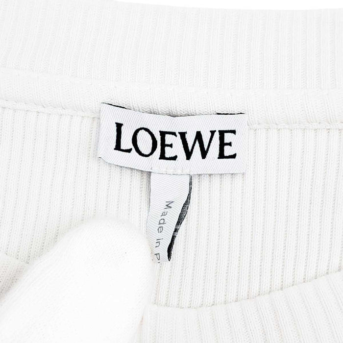 LOEWE 
ロゴ刺繍 リブ コットン 
アナグラム エンブロイダリー ロングスリーブ Tシャツ