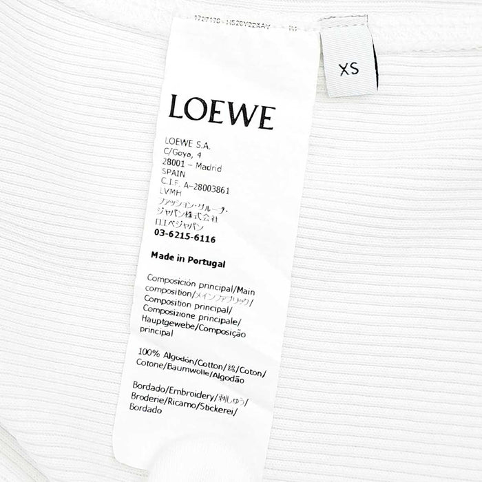LOEWE 
ロゴ刺繍 リブ コットン 
アナグラム エンブロイダリー ロングスリーブ Tシャツ