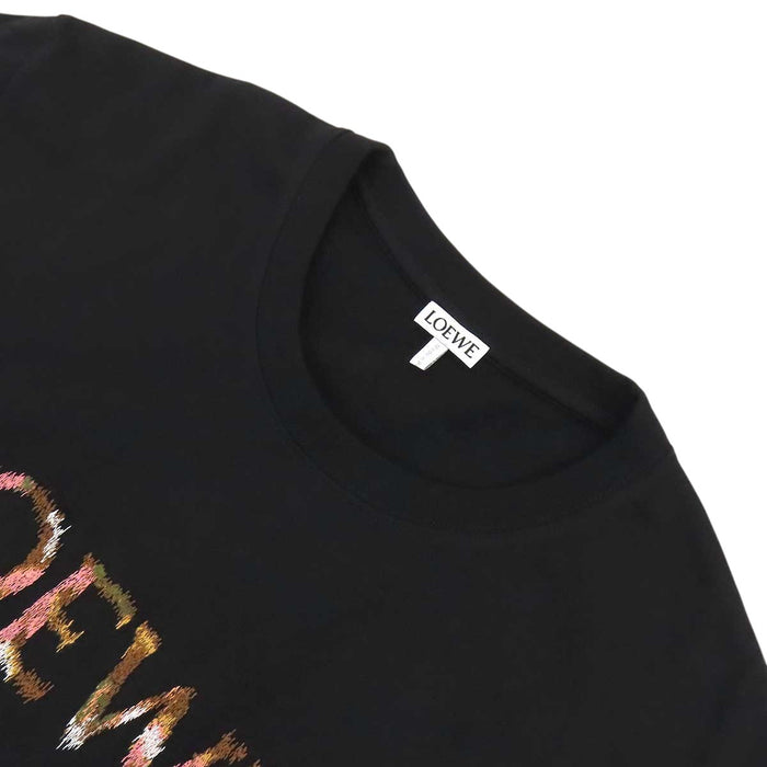 LOEWE 
刺繍 コットン クルーネック 
ロゴ エンブロイダリー Tシャツ