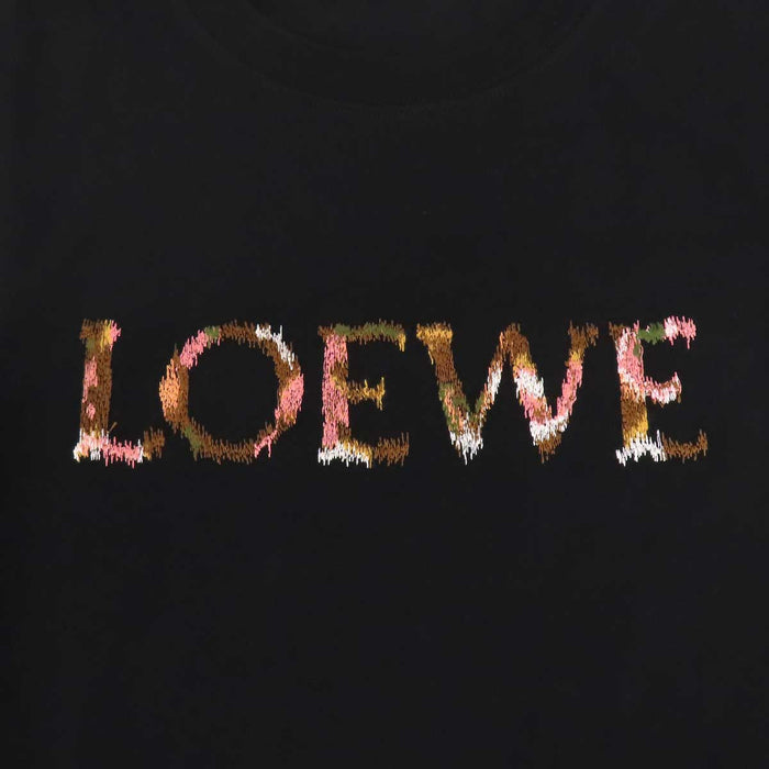 LOEWE 
刺繍 コットン クルーネック 
ロゴ エンブロイダリー Tシャツ
