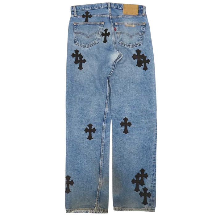 CHROME HEARTS 
CH Levi's クロスボール スクロールラベル ボタン コットン 
リーバイス 501 クロスパッチ デニムパンツ