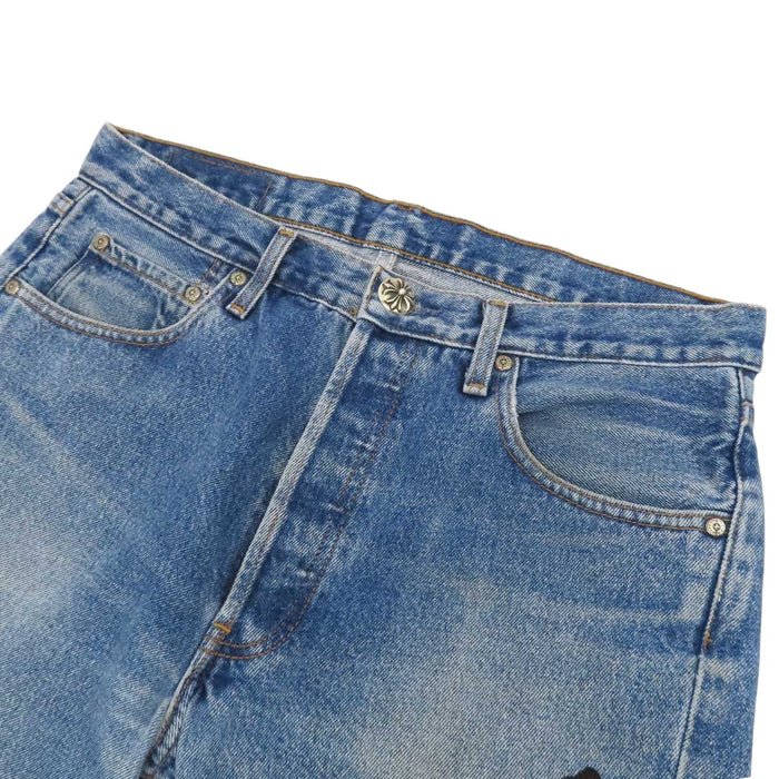 CHROME HEARTS 
CH Levi's クロスボール スクロールラベル ボタン コットン 
リーバイス 501 クロスパッチ デニムパンツ