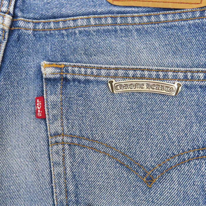 CHROME HEARTS 
CH Levi's クロスボール スクロールラベル ボタン コットン 
リーバイス 501 クロスパッチ デニムパンツ