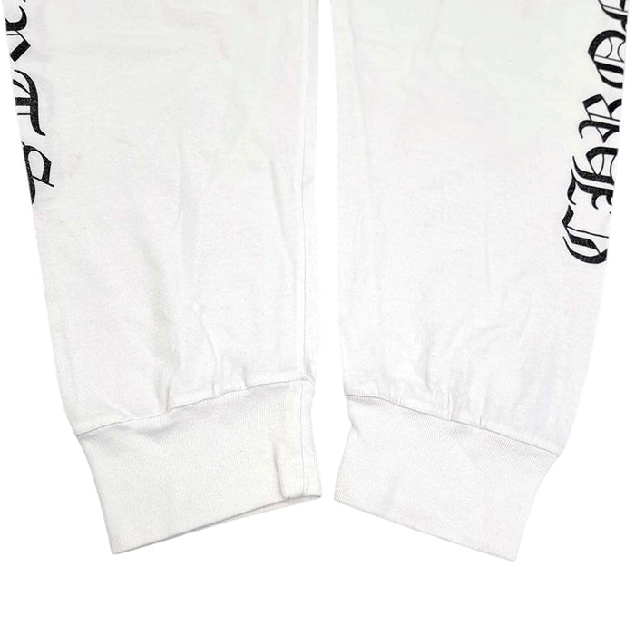 CHROME HEARTS 
CH コットン クルーネック 
スクロールラベル 袖ロゴ ロングスリーブ Tシャツ