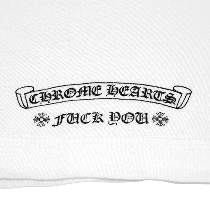 CHROME HEARTS 
CH コットン クルーネック 
スクロールラベル 袖ロゴ ロングスリーブ Tシャツ