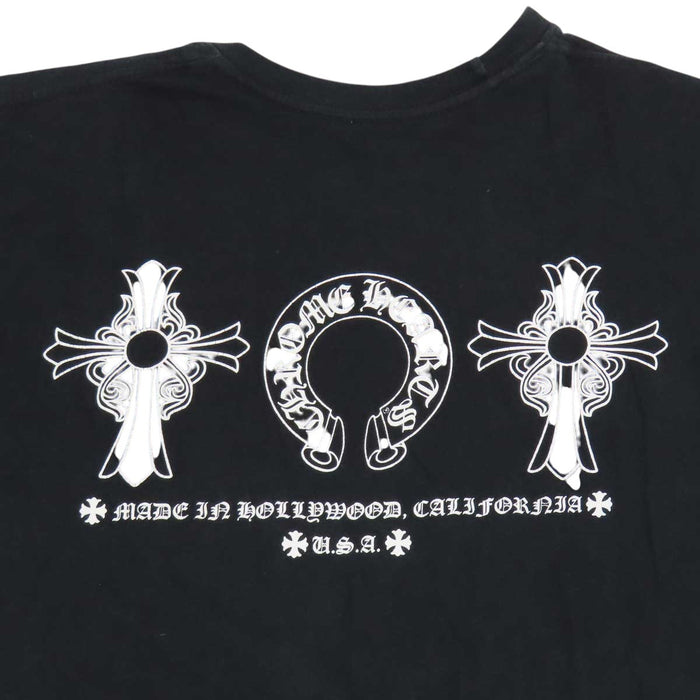 CHROME HEARTS 
Scroll label FUCK YOU pocket cotton crew neck 
Horseshoe Hairy Cross T-shirt