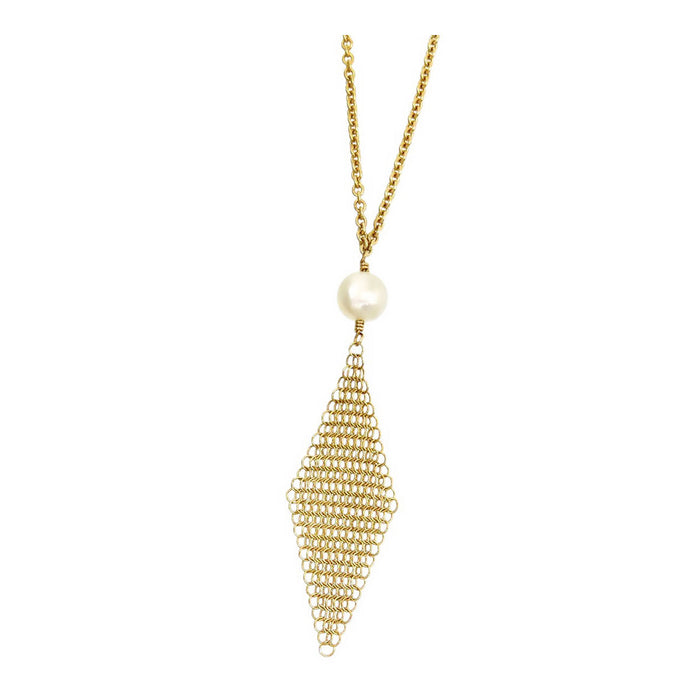 TIFFANY&Co. 
Mesh Pearl Necklace