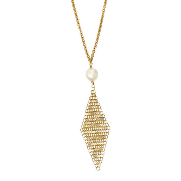 TIFFANY&Co. 
Mesh Pearl Necklace