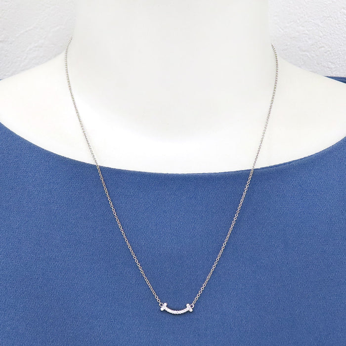 TIFFANY&Co. 
T Smile Mini Diamond Necklace
