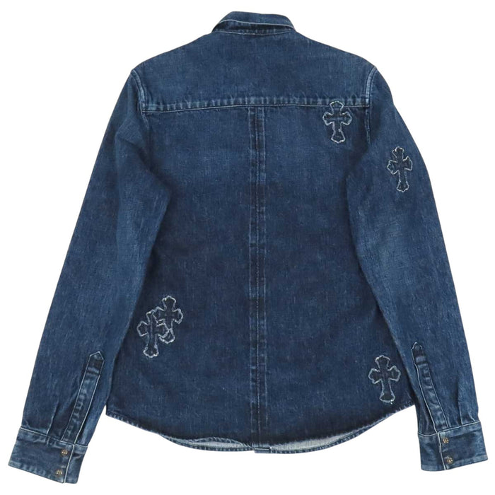 CHROME HEARTS 
LOOSEENDS CH クロスボール コットン 
ルーズエンド クロスパッチ デニム シャツ
