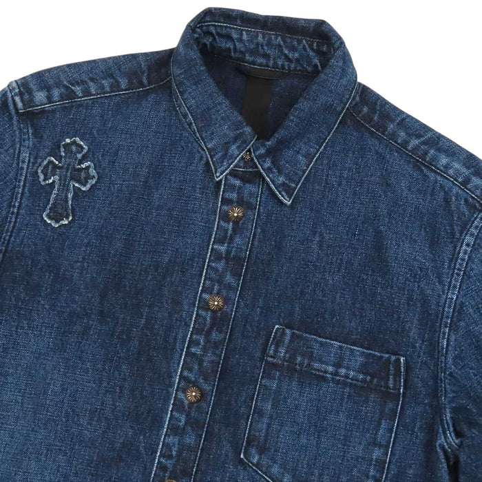 CHROME HEARTS 
LOOSEENDS CH クロスボール コットン 
ルーズエンド クロスパッチ デニム シャツ