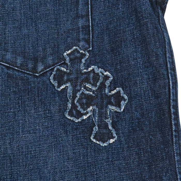 CHROME HEARTS 
LOOSEENDS CH クロスボール コットン 
ルーズエンド クロスパッチ デニム シャツ