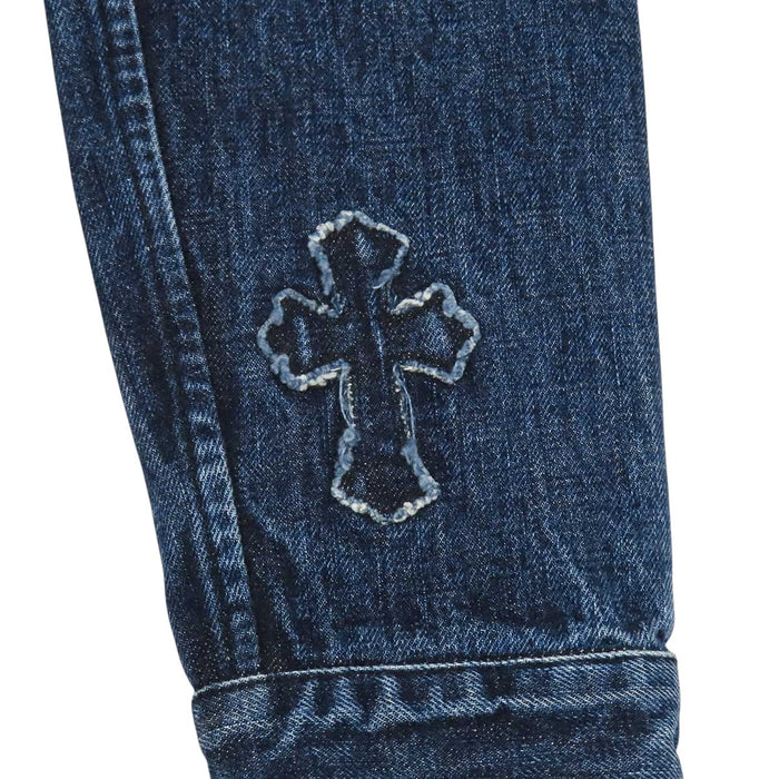 CHROME HEARTS 
LOOSEENDS CH クロスボール コットン 
ルーズエンド クロスパッチ デニム シャツ