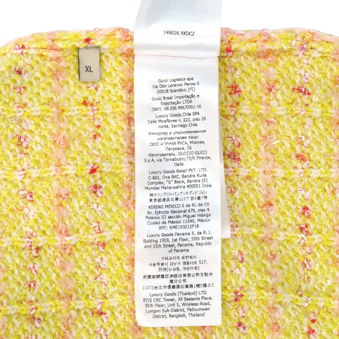 GUCCI 
Intarsia lamé wool cotton 
GG short-sleeve knit