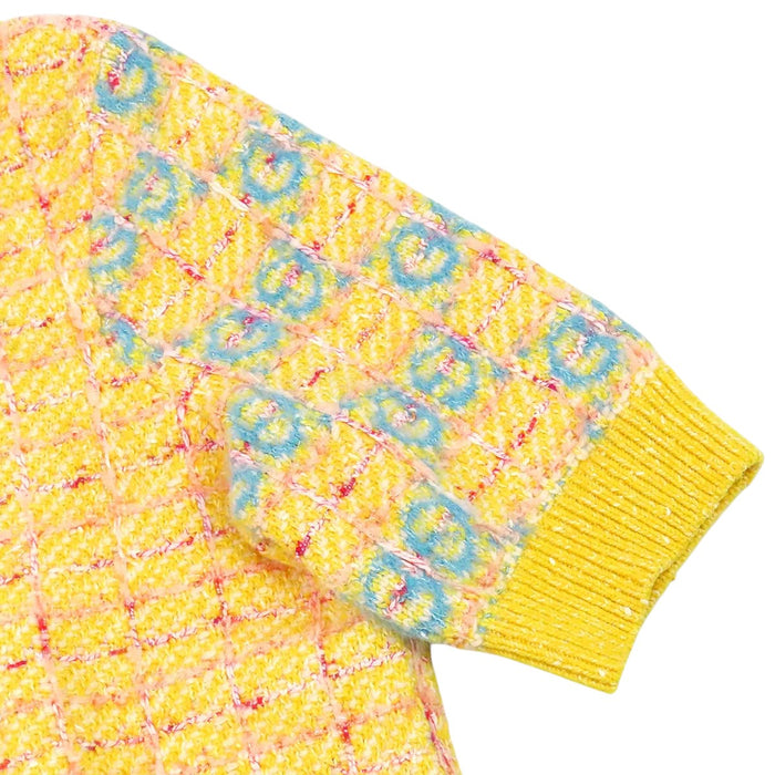 GUCCI 
Intarsia lamé wool cotton 
GG short-sleeve knit