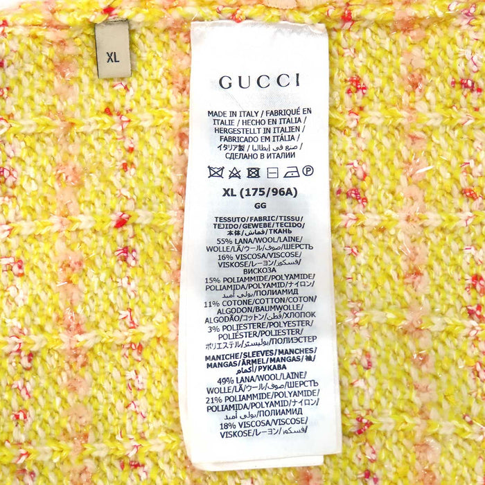 GUCCI 
Intarsia lamé wool cotton 
GG short-sleeve knit