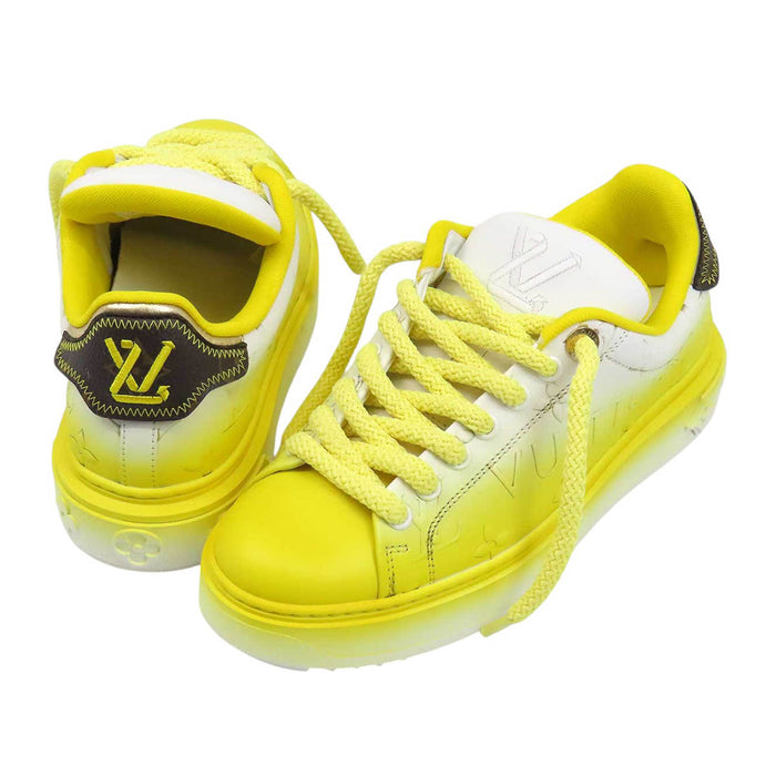 LOUIS VUITTON 
LV Logo Gradient Leather Made in 2024 Lace-Up 
Time Out Line Sneakers 
Monogram