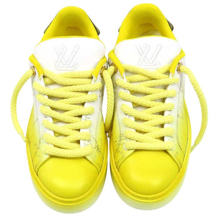 LOUIS VUITTON 
LV Logo Gradient Leather Made in 2024 Lace-Up 
Time Out Line Sneakers 
Monogram