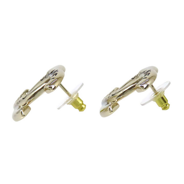 CHANEL 
COCO CC logo light gold-tone metal B25C 
Coco logo earrings